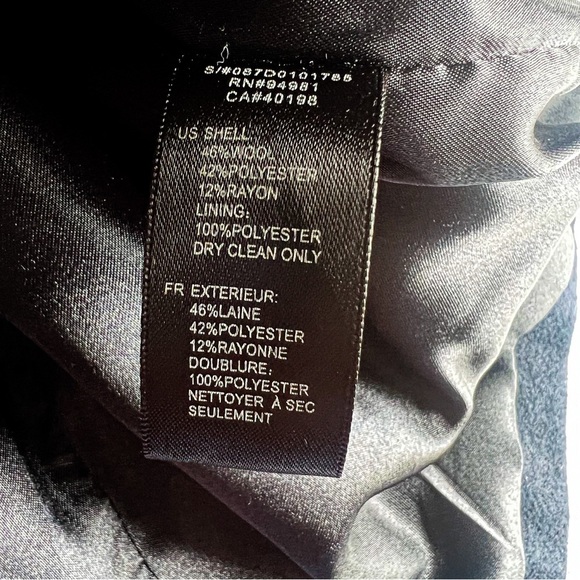 Forever 21 Sz M Navy Blue Trench Coat with Belt Buttons Down Wool Blend - Picture 12 of 12